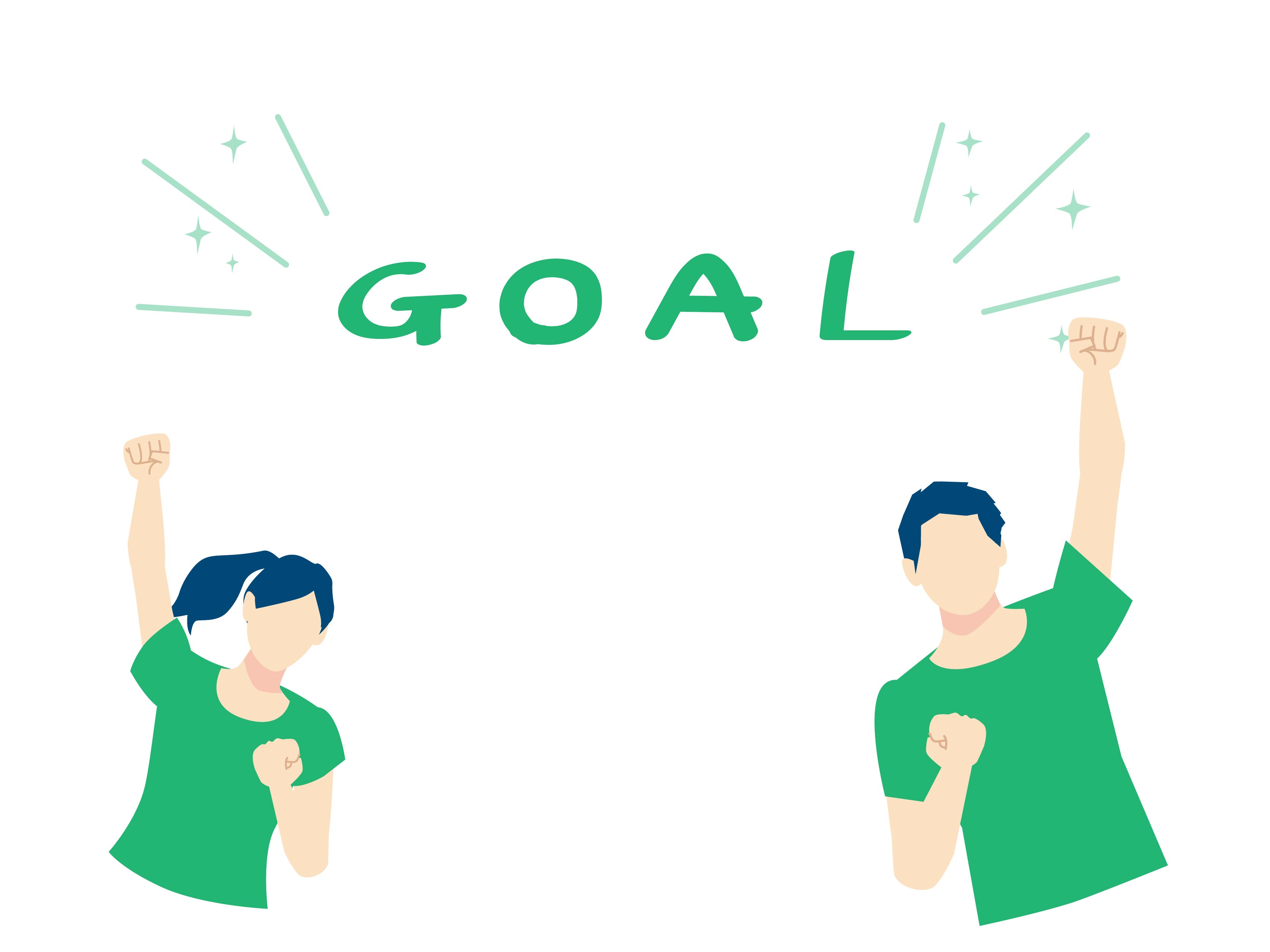 目標を達成したイラスト